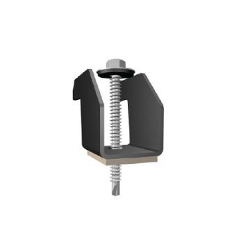 S4 Single Clamp BLACK with 2.5mm EPDM (H30) + 1.7mm EPDM