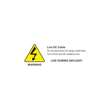 Live DC Safety Label Sheet