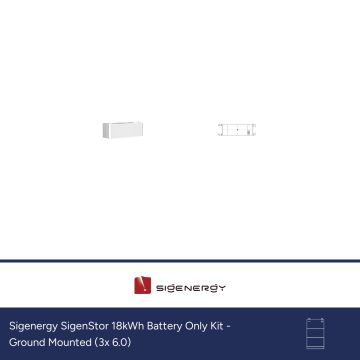 Sigenergy SigenStor 18kWh Battery Only Kit - Ground Mounted (3x 6.0)