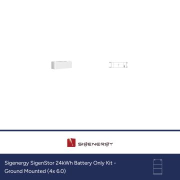 Sigenergy SigenStor 24kWh Battery Only Kit - Ground Mounted (4x 6.0)