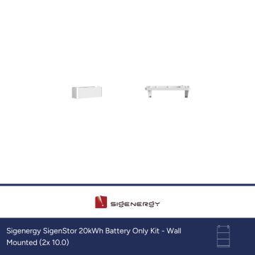 Sigenergy SigenStor 20kWh Battery Only Kit - Wall Mounted (2x 10.0)