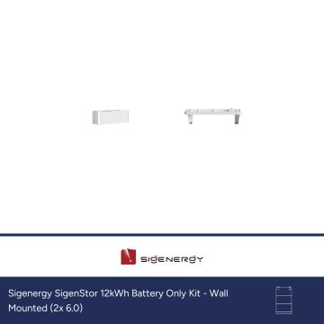 Sigenergy SigenStor 12kWh Battery Only Kit - Wall Mounted (2x 6.0)