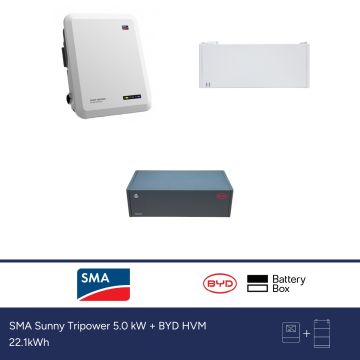 SMA Sunny Tripower 5.0 kW + BYD HVM 22.1kWh