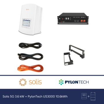 Solis 5G 3.6 kW + PylonTech US3000 10.6kWh