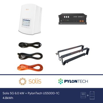 Solis 5G 6.0 kW + PylonTech US5000-1C 4.8kWh