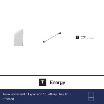 Tesla Powerwall 3 Expansion 1x Battery Only Kit - Stacked