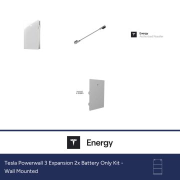Tesla Powerwall 3 Expansion 2x Battery Only Kit - Wall Mounted