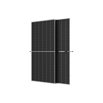 Trinasolar 605W Vertex N Dual Glass N-type i-TOPCon Solar Module - Silver Frame Transparent BiFacial