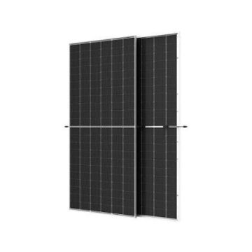 Trinasolar 630W Vertex N Dual Glass N-type i-TOPCon Solar Module - Silver Frame Transparent BiFacial